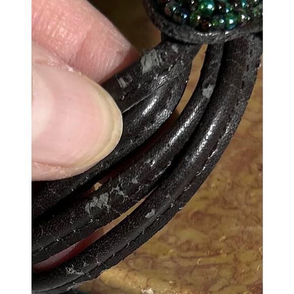 KENNETH COLE REACTION Glam in Bloom Turquoise Beaded Flower Sandals Womens 8M - Picture 8 of 12